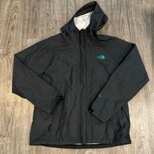 The North Face Black Jacket with Blue Logo